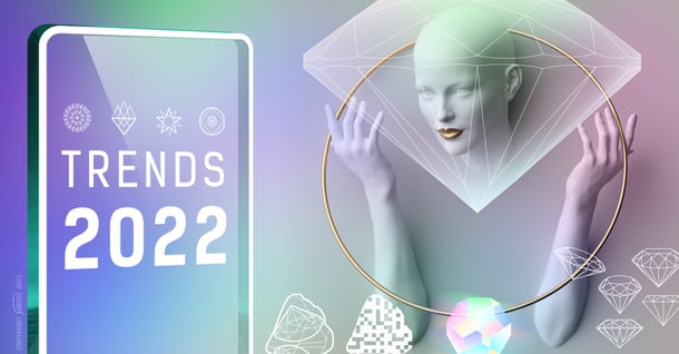 2022 diamond jewellery trends by Sarine