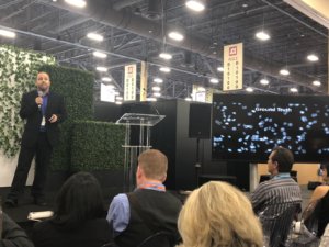 Roni Ben Ari VP Products at Sarine presents AI-based diamond grading in Las Vegas JCK 2018